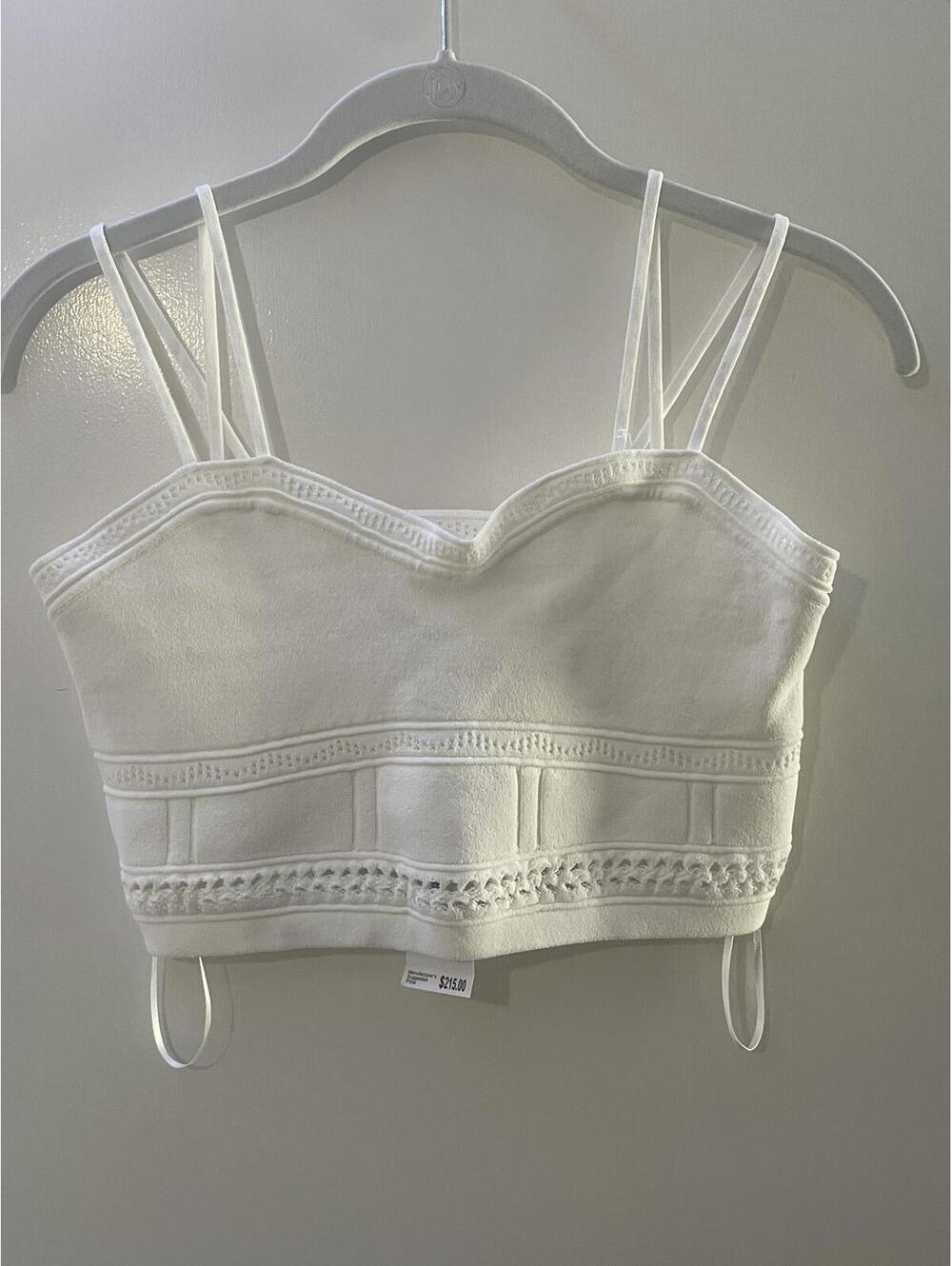 House of Harlow 1960 White Cropped Tank Top, Size Small